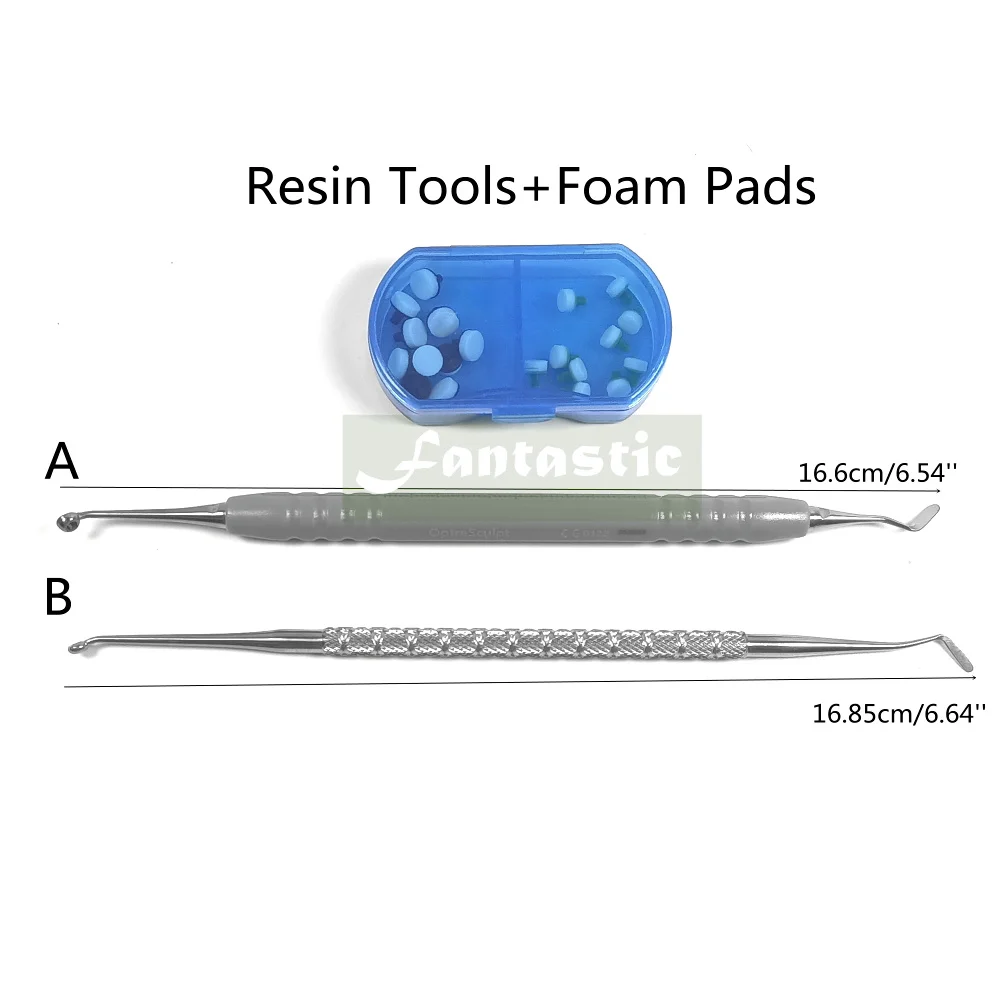 

Dental Instruments Composite Resin Filling Spatula Mixing Handle Foam Pads OptraSculpt Teeth Whitening Tool Kit