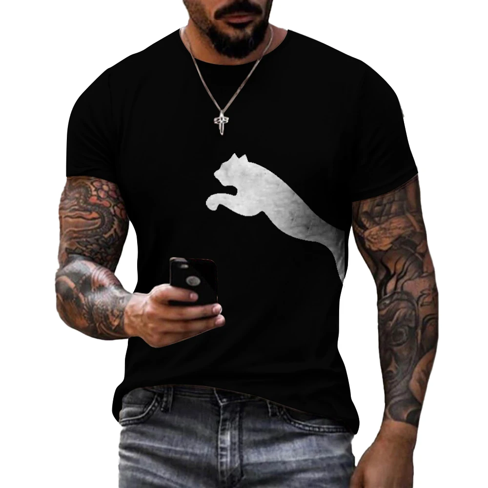 

Summer New 3D Printing Wolf Pattern Casual Round Neck Shirt, 2023 Harajuku Quick Dried Exquisite Men's and Women's T-shirt