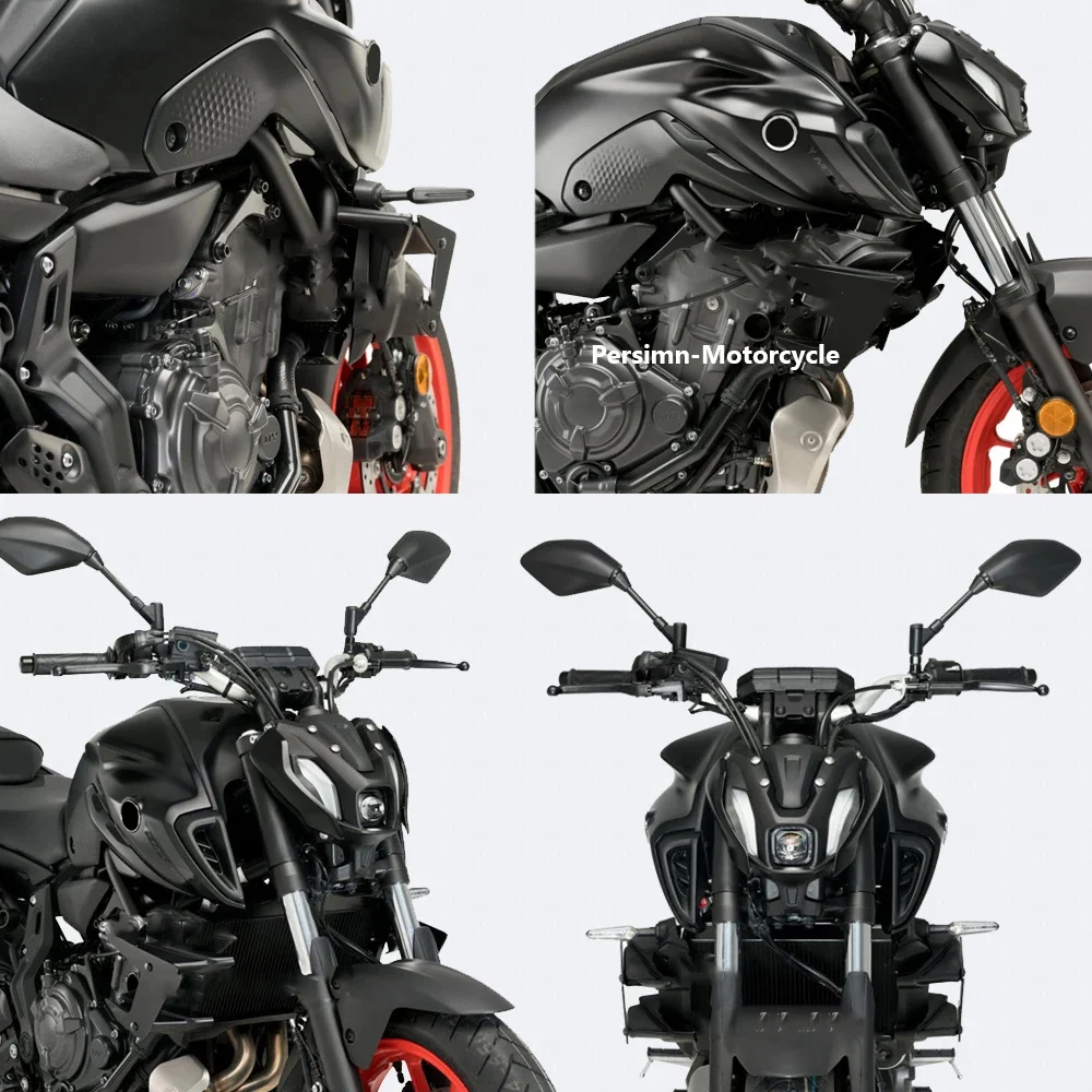 Фото Для Yamaha MT-07 MT07 2021, детали, спойлеры с фиксированным крылом, боковая прижимная сила, голые крылышки, новые обтекатели, дефлекторы крыльев для мотоцикла MT 07 №4