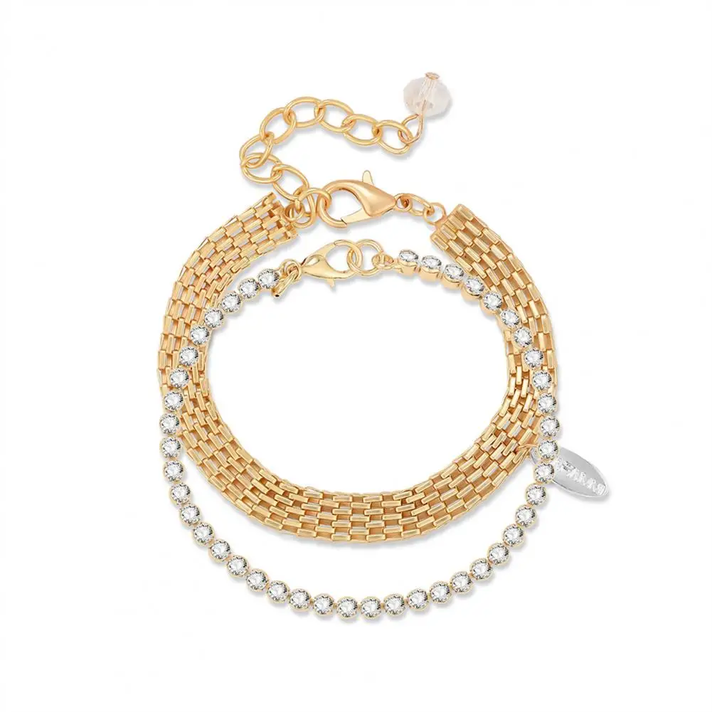 

Attractive Women Bracelet Electroplating Wear-resistant Ladies Transparent Bracelet Non-fading Bracelet Jewelry Accessory