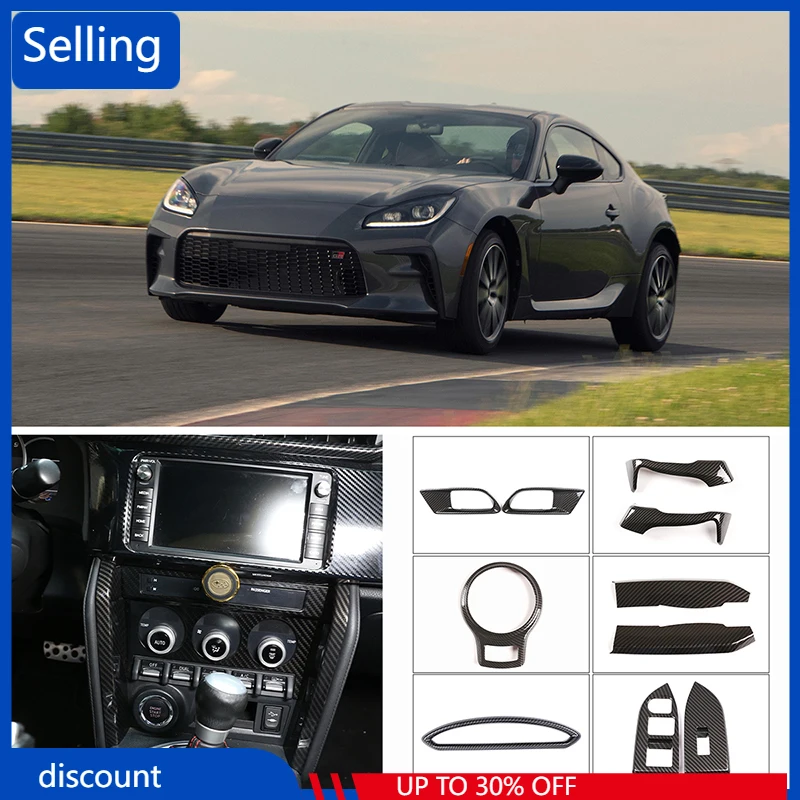 

Аксессуары для автомобилей Toyota 86/Subaru BRZ 2012-2020, интерьер автомобиля из АБС-углеродного волокна, декоративная отделка, дверной переключатель, Центральная шестерня