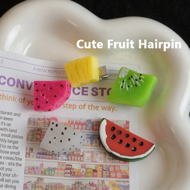 

Creative Girls Hairpin Fruit Side Top Hair Clips Headdress Cute Bang Hair Clips Party Jewelry Hair Accessories for Women