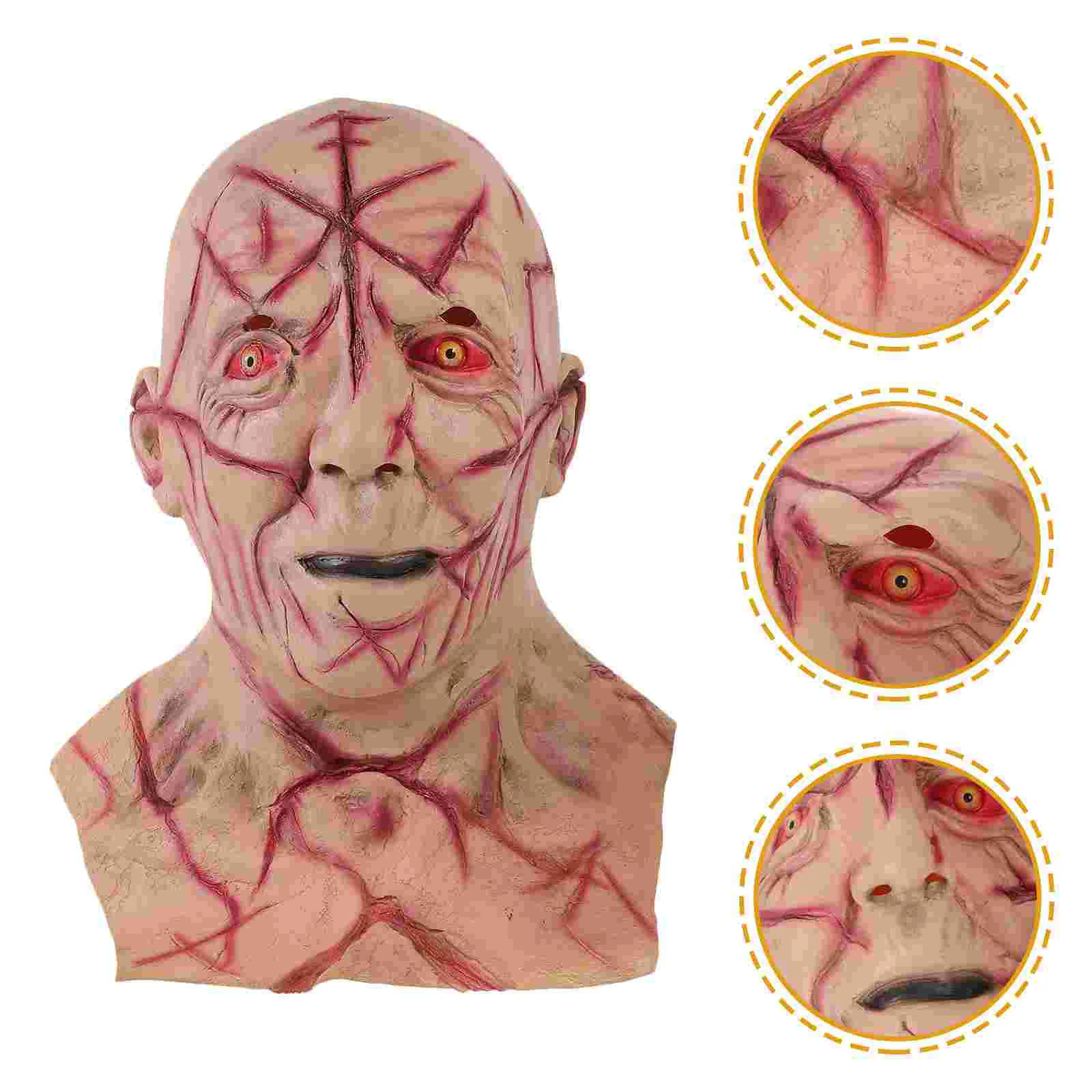 

The Mask Creepy Halloween Horror Headgear Masks For Party Emulsion Scary Horrific Face Facial