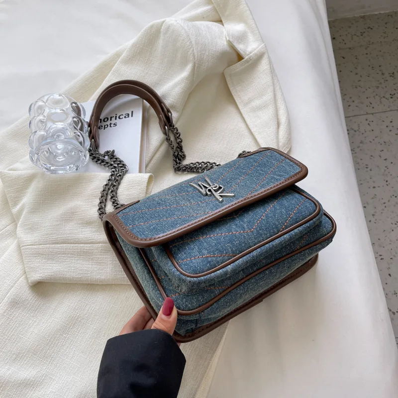 Лидер продаж 2023 джинсовая женская сумка на плечо для девушек сумки женщин