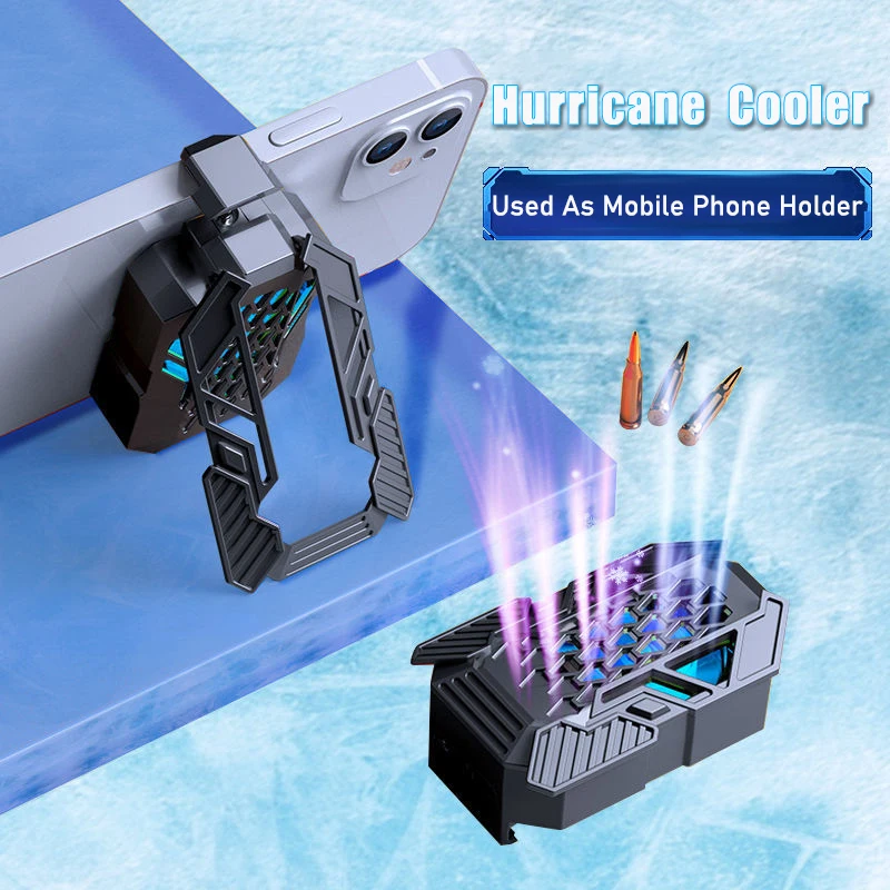 Portátil do Ventilador de Refrigeração do Radiador do Telefone Móvel para Pugb Turbo Furacão Jogo Cooler Telefone Celular Frio Dissipador Calor para Iphone Xiaomi Case