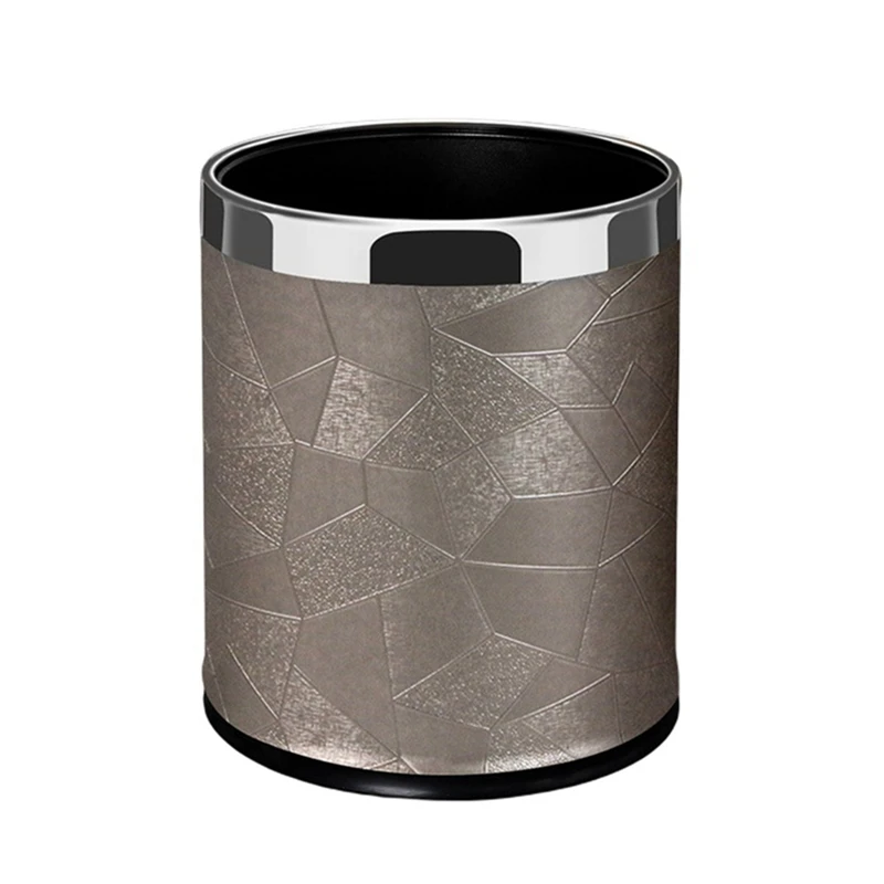 

PU Garbage Can Without Lid Paper Basket With Removable Inner Bin For Hotels Kitchens Bathrooms Etc