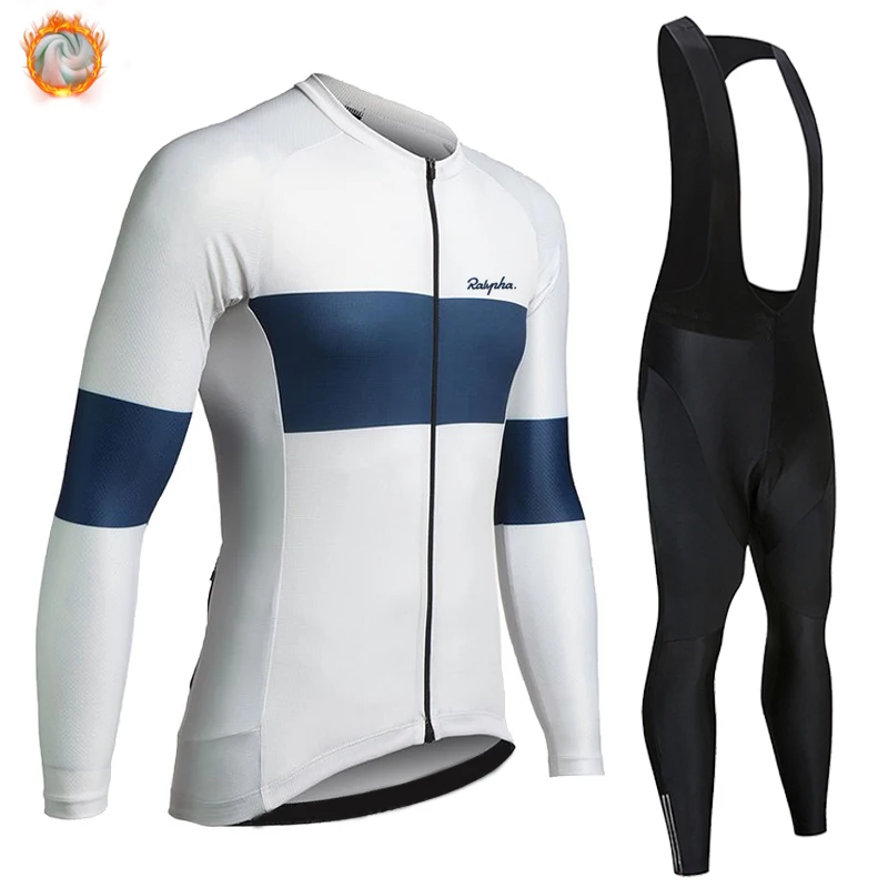 

2022 Ralvpha New Winter Warm Fleece Cycling Jersey Warm Men's Sportswear Suit Outdoor Cycling Mountain Bike Clothing Bib