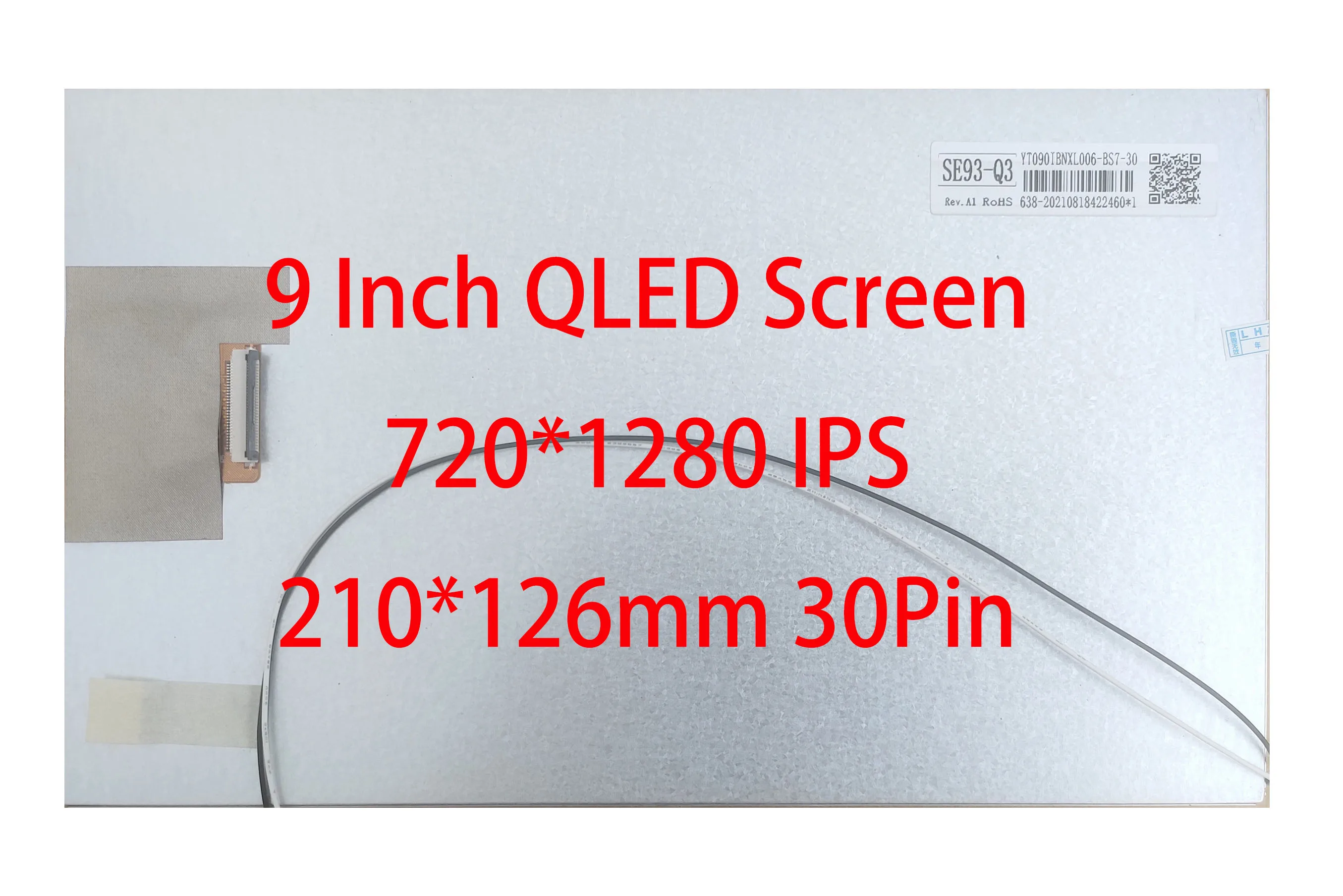 Polegada Ips Lcd 30pin 210*126 mm 720*1280 de Alta Resolução Mipi Lcd para Rádio Wd090hbm Yt090ibnk Sh090jgi Teyes Cc2 Cc3 9 Painéis e LCDs p/ tablet
