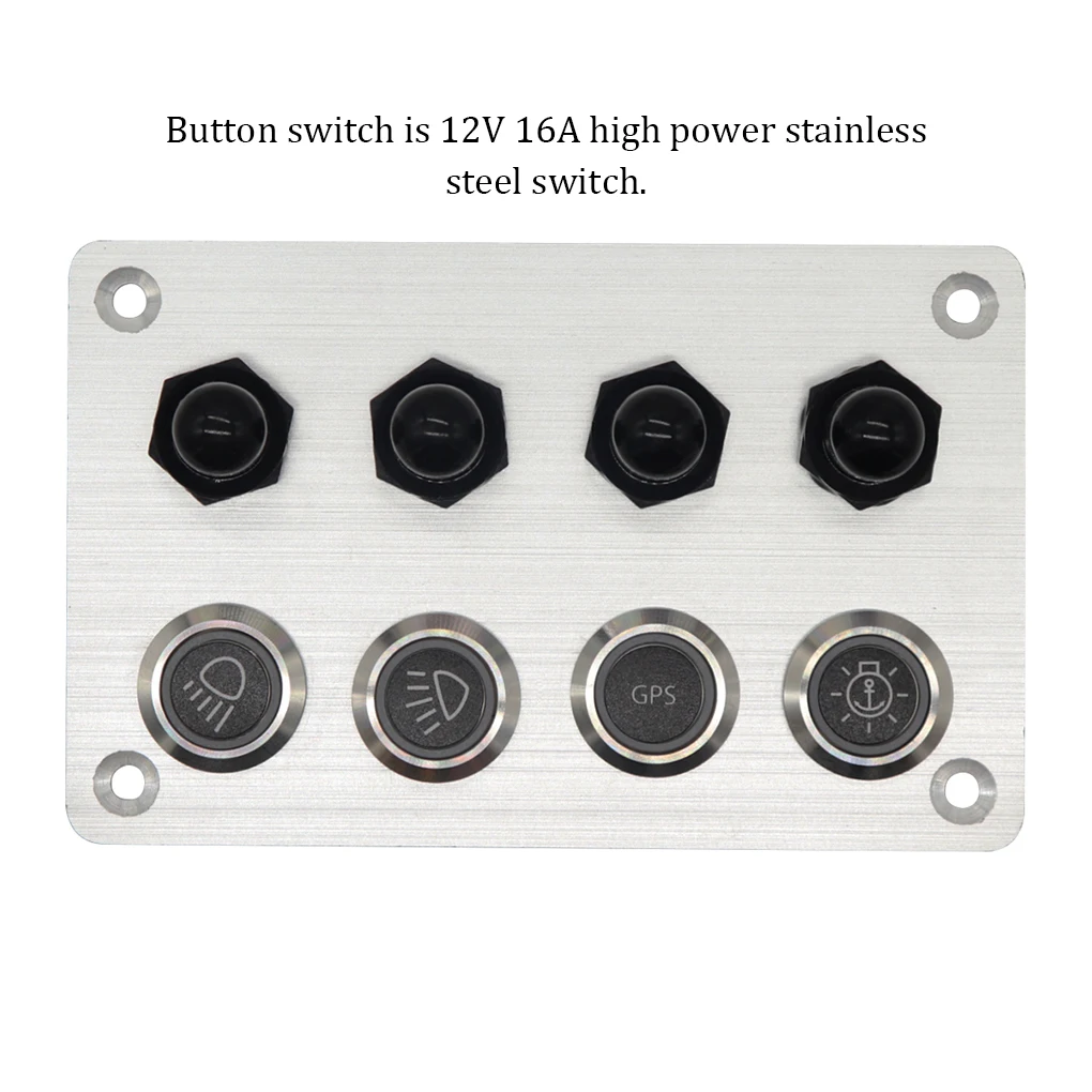 

4-way RV Toggle Switch Panel Stainless Steel Power Systems Repairing