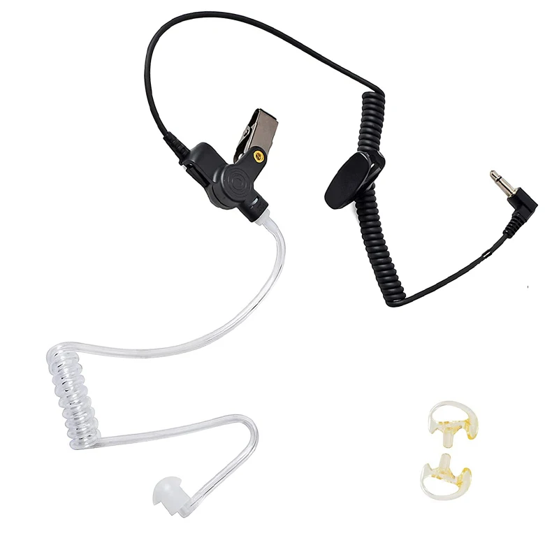 3.5mm 1 Pin Listen Only Surveillance Covert Acoustic Air Tube Earpiece Police Radio Headset Motorola Walkie-talkie Accessories