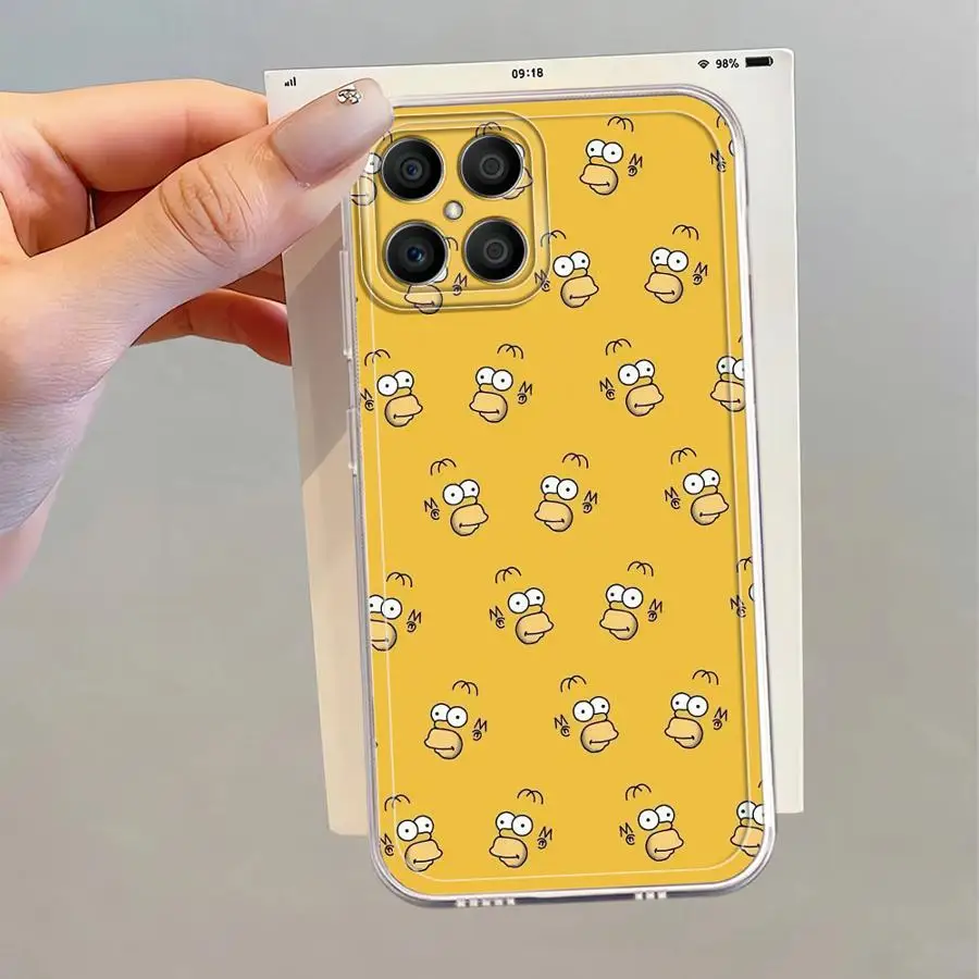 Фото Чехол для Honor X8a X9b X8b X9a 90 Lite X8 X7b, мягкий чехол для телефона с изображением Симпсонов №3