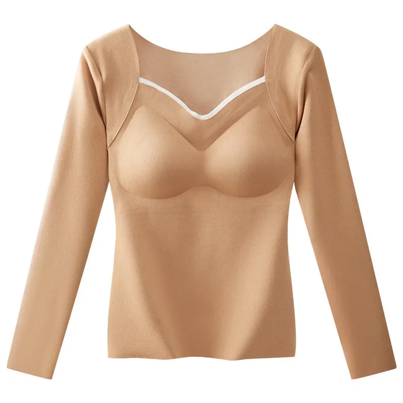 Новое поступление осени/зимы 2023 теплый бюстгальтер с цветными блоками женский