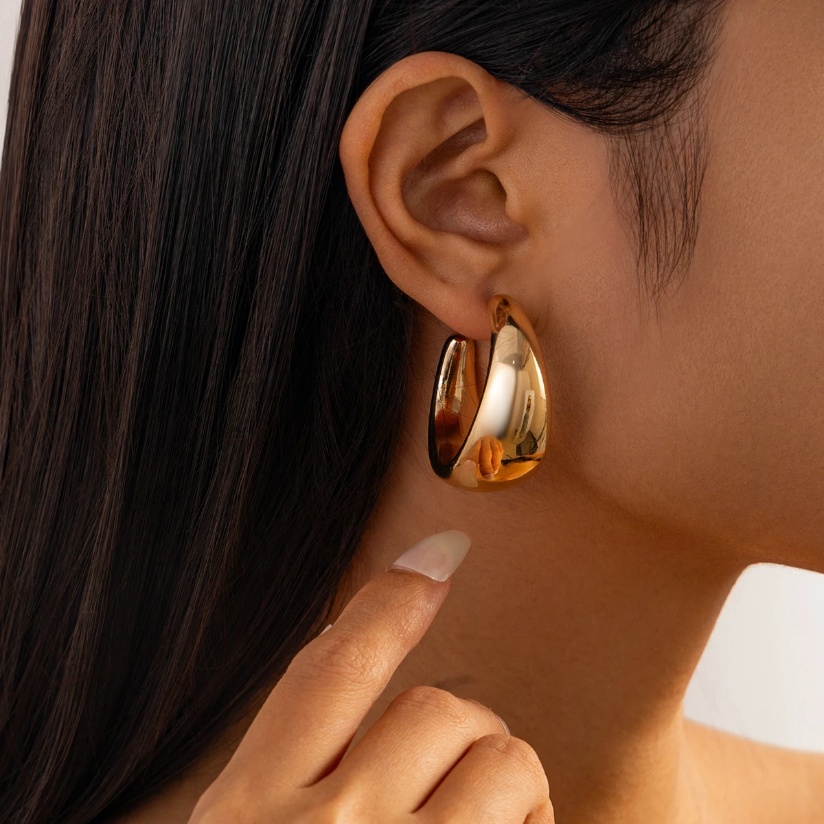 SHIXIN 2 пары классические геометрические серьги с-образные для женщин винтажные