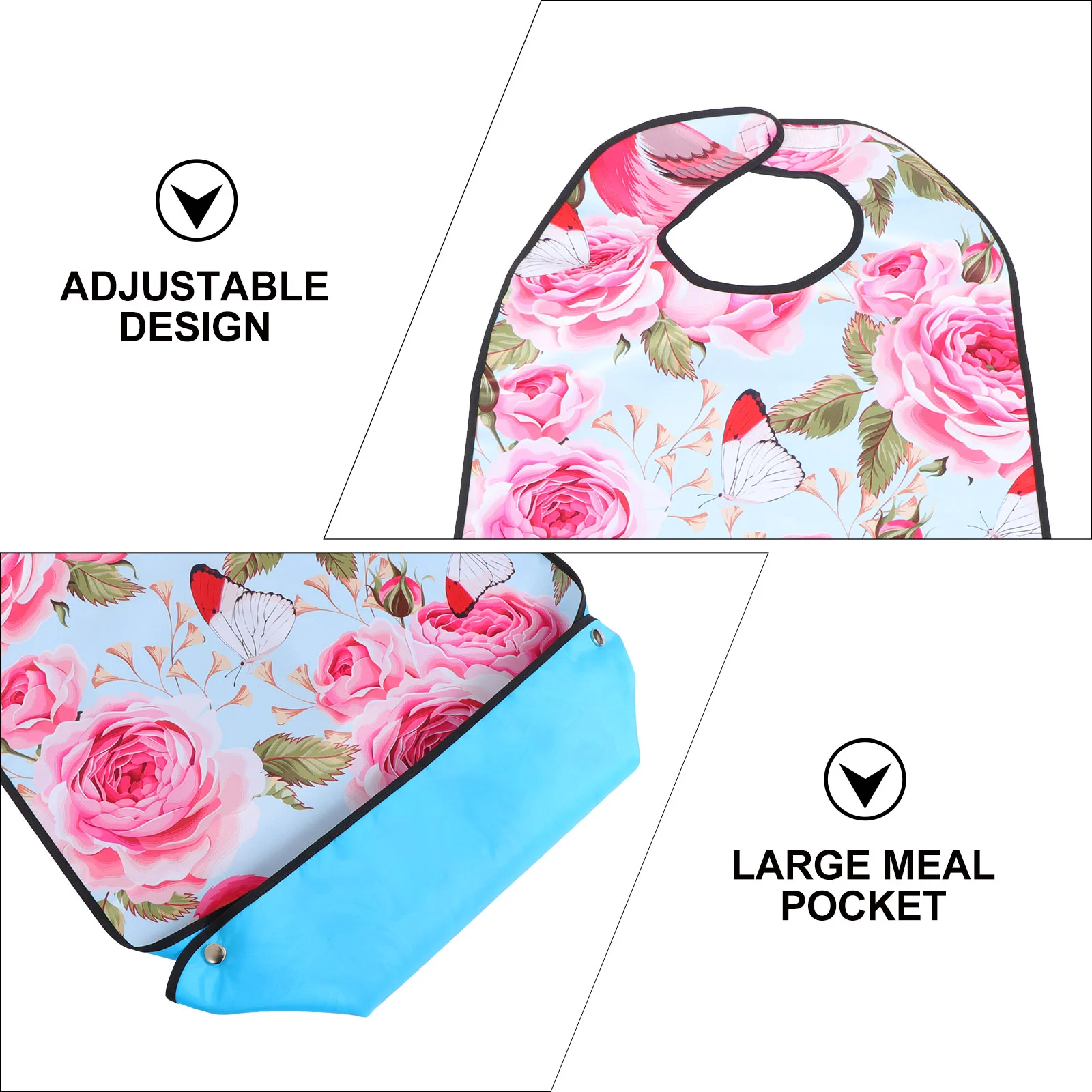 Нагрудник для взрослых нагрудники пожилых людей полотенце слюны моющаяся одежда