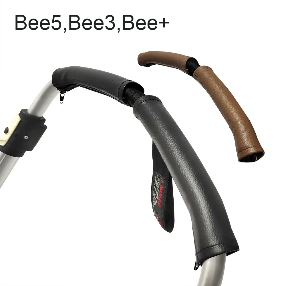 Чехол на ручку коляски для Bugaboo Bee3 Bee5 Bee +, аксессуары для колясок, чехол из искусственной кожи, защитный чехол на молнии для универсала, подло...