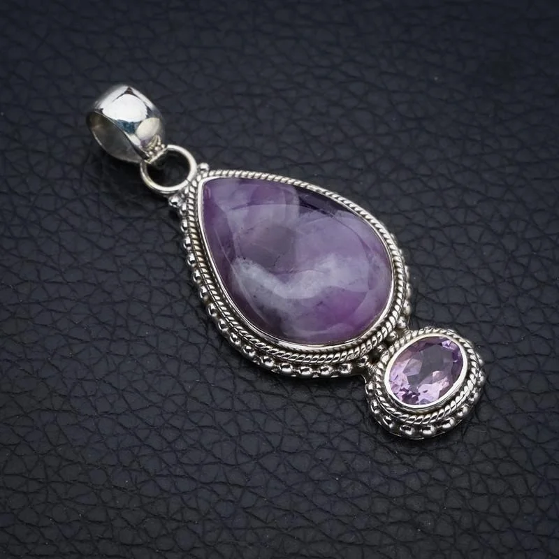

StarGems Chevron Amethyst AmethystHandmade 925 Sterling Silver Pendant 2" F4078