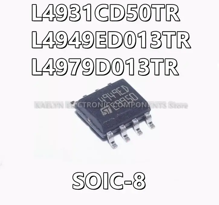 

10Pcs/lot L4931CD50TR 4931CD L4949ED013TR 4949ED L4979D013TR 4979D Linear Voltage Regulator IC Positive Fixed 1 Output 8-SOIC