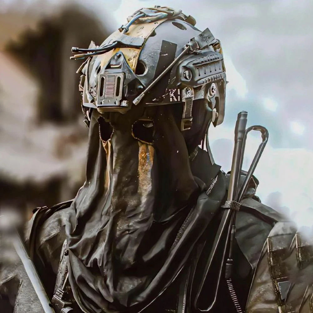 Фото Маска-шлем Konig V2 - COD Airsoft Cod Ghost Konig Set Call of Duty 19cos Service Comic Выставочное оборудование для косплея №1