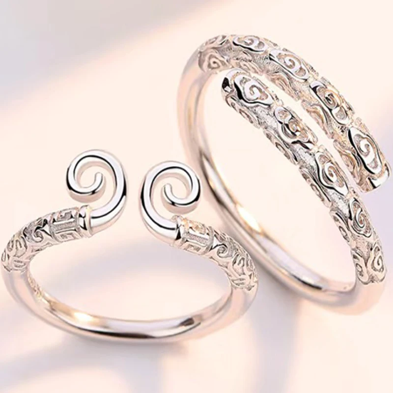 Черный миф: кольцо в китайском стиле от Wukong открытое регулируемое на палец