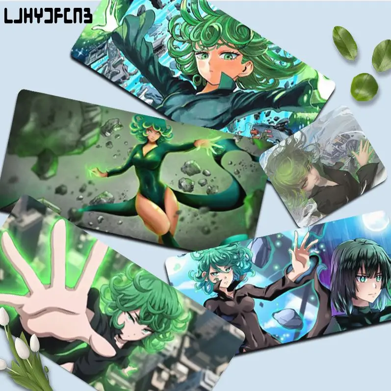 

LJHYDFCNB One Punch Man Tatsumaki Mousepad Keyboards Rubber Gaming Mousepad Desk Mat For Large Edge Locking Game Keyboard Pad