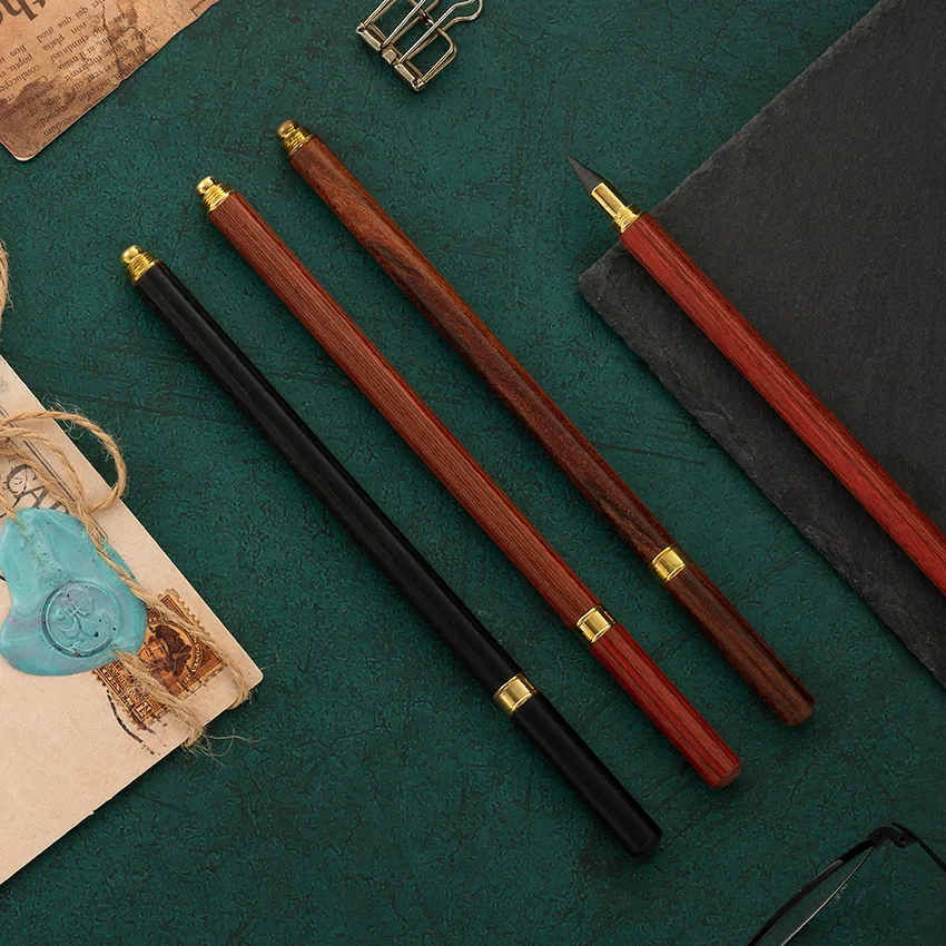

Retro Wooden Unlimited Writing Pencil No Ink Stationery for Kids Students Drawing Art Sketch Painting Tools School Supplies