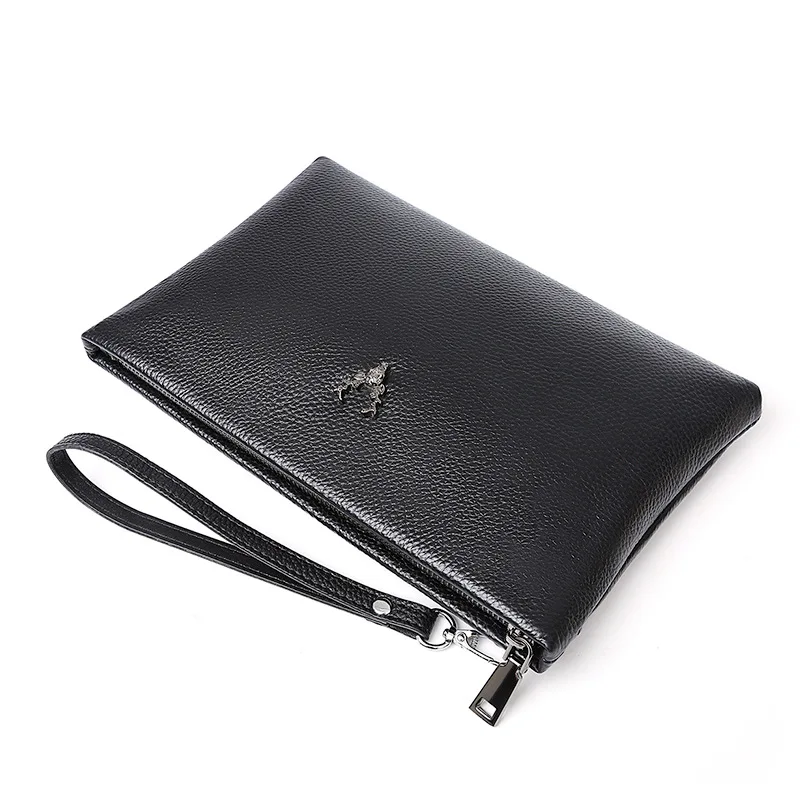 Clutch Bag Men's Money Baotou Layer Cow Pickup Bag Coin Purse Business Leather Clutch Bag Luxury Man Clutch Purse High Quality