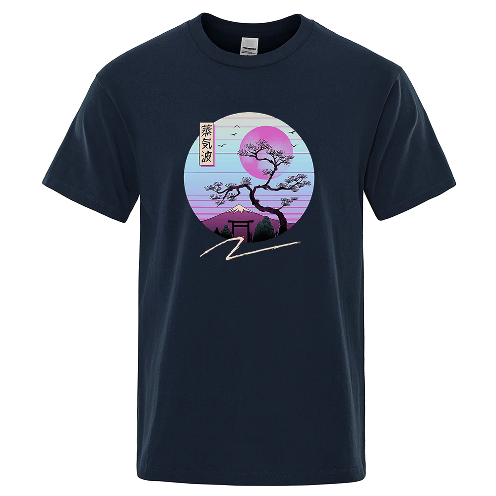 

Japan Style T-shirts for Men Printed Chillwave Streetwear Cotton Mens Clothes Harajuku Basic Short Sleeve T Shirt Male Tops Tees