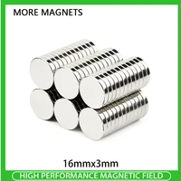 5100pcs 16x3mm strong round disc rare earth neodymium magnets 16mm x 3mm fridge crafts for acoustic field electronics 163mm