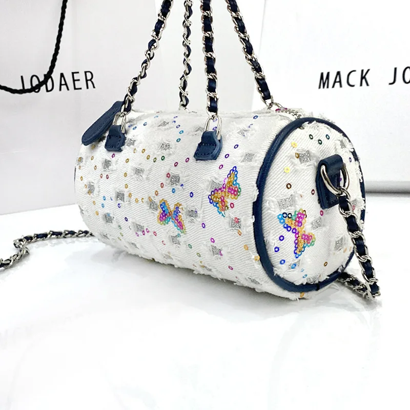 

Chain Ita Bag Spakle Sequins Purses and Handbags Luxury Designer Women's Bag High Quality Bolso Grande Mujer