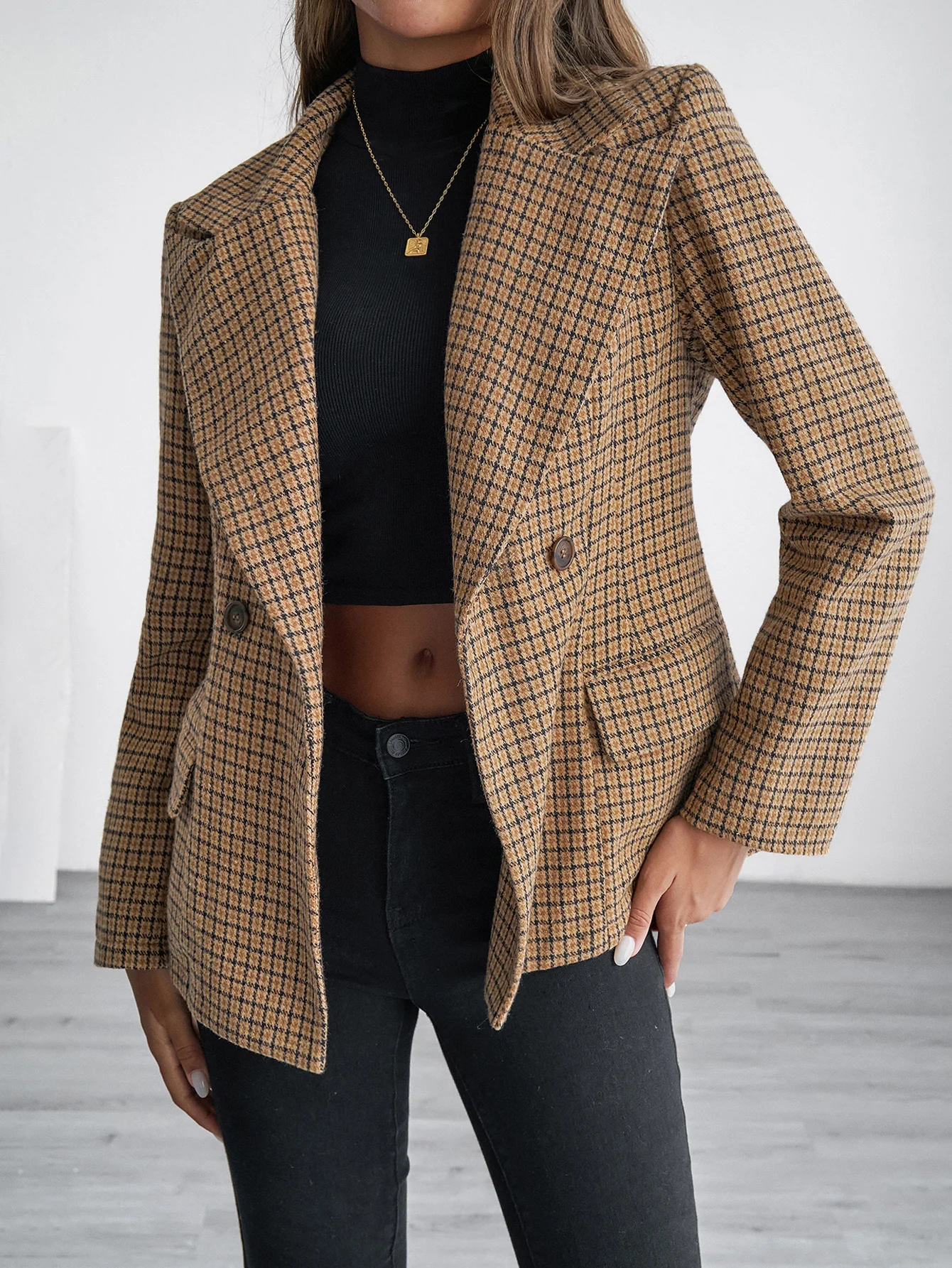 Повседневный деловой костюм в европейском и американском стиле Qianniao женственный