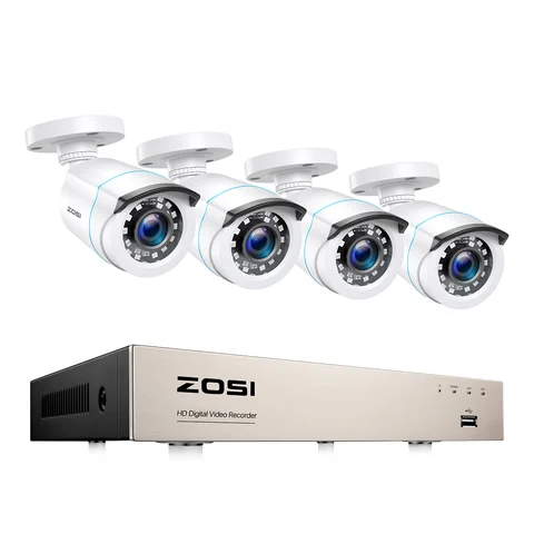 Система видеонаблюдения ZOSI, 8 каналов, H.265 + 5 МП, 1080p, 2 МП
