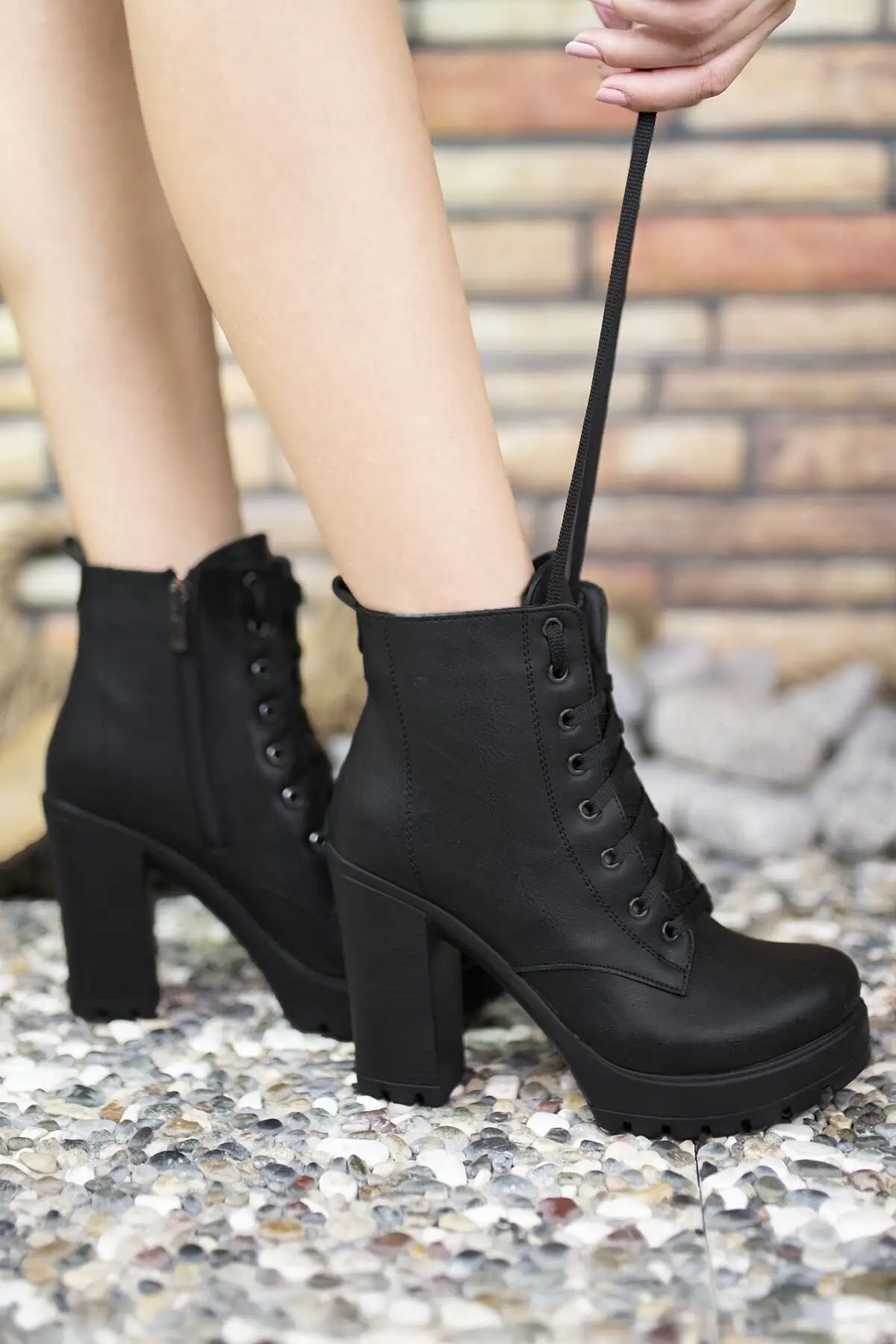 Women Black high heels boot 2021 New Season women fashionable winter shoes | Обувь
