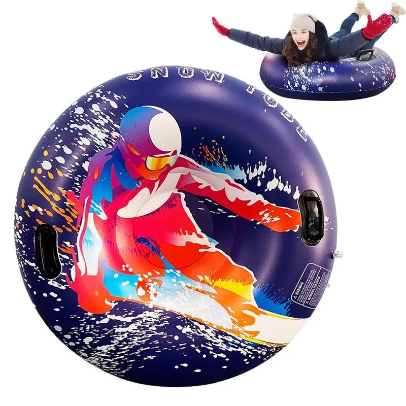 

Лыжные трубки, надувные сани, лыжные круглые утолщенные плавающие сани для детей и взрослых, лыжные кольца, зимние уличные лыжные принадлеж...