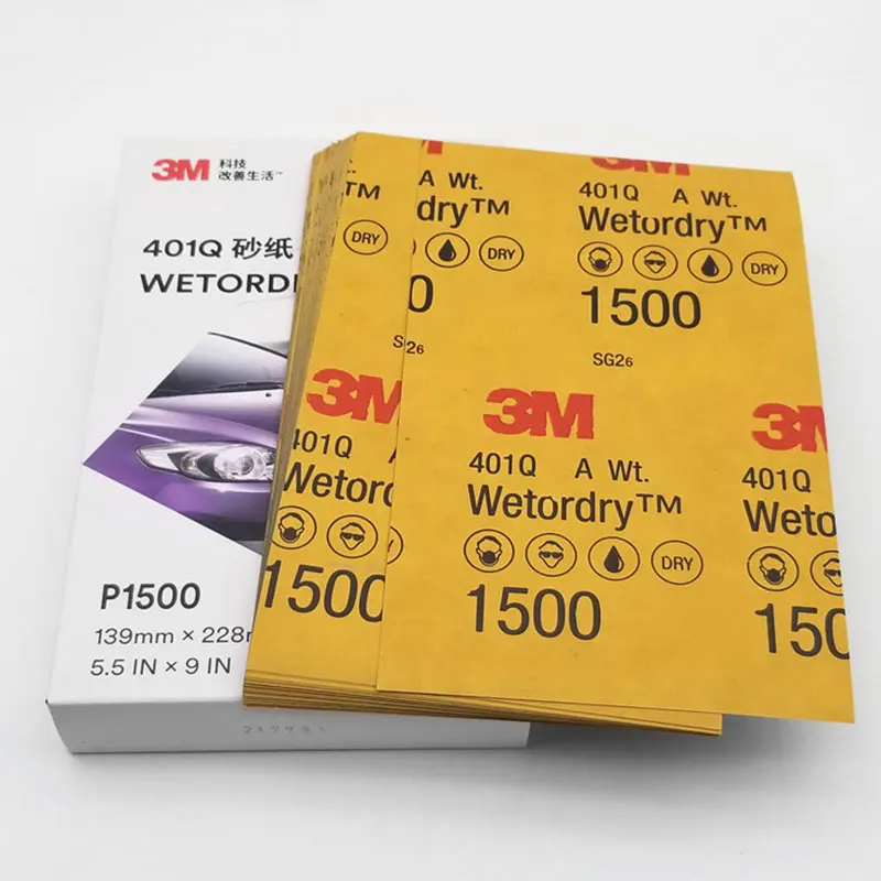 Натуральная Красивая наждачная бумага 3M40 1Q P2000 Mesh P1500 для тонкого ремонта