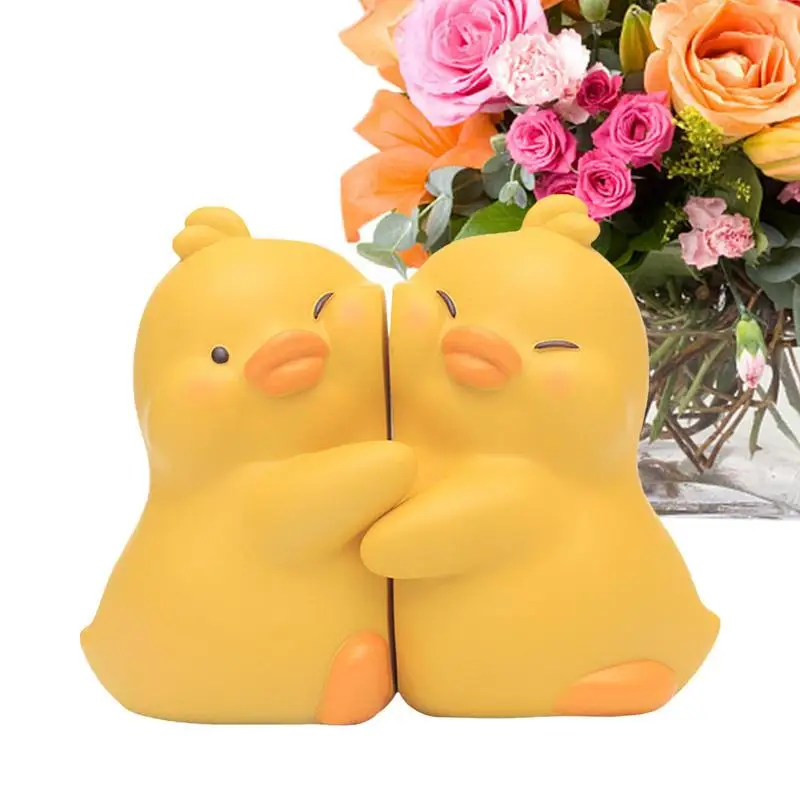 

Animal Bookends Cartoon Duck Bookends Cute Ducks Hugging Bookends Resin Book Stopper Bookshelf Stopper For Students Textbook