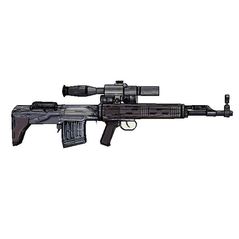 Фото SVU Gun 3D бумажная модель DIY головоломка ручная игрушка из рукоделия №1