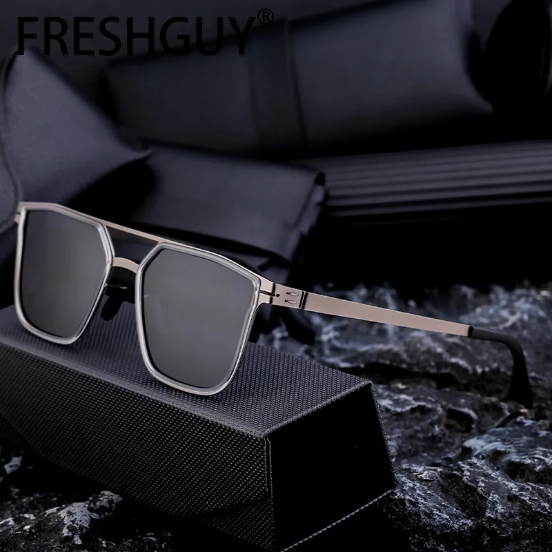 Модные мужские солнцезащитные очки FRESHGUY женские премиум-класса минималистичные