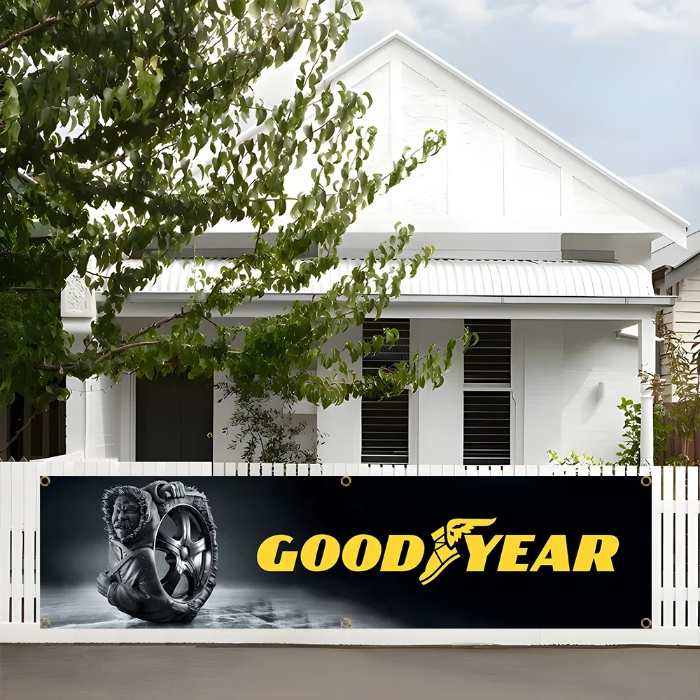 60x240 см хороший год Raceway шины БАНЕР гобелен полиэстер печатный флаг гараж или