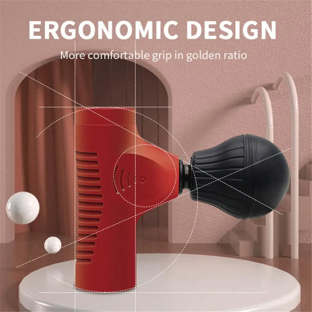 

Handheld Fascial Gun Single Head 3-speed Universal Fitness Accessories Fascial Gun Electric Massage Gun Low Noise Delicate