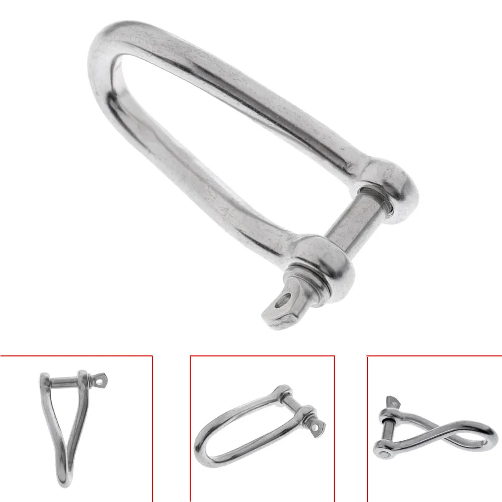 

1 Pcs 316 Stainless Steel Corrosion Resistance Boat Hardware 8mm Yacht Boat Twisted Anchor Shackle