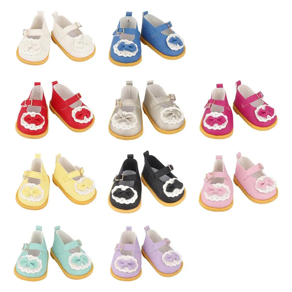 

18-дюймовая кукольная обувь с бантом Cortex Doll, аксессуары для одежды, игрушечная кукольная обувь для девочек на день рождения, новый год, девочк...