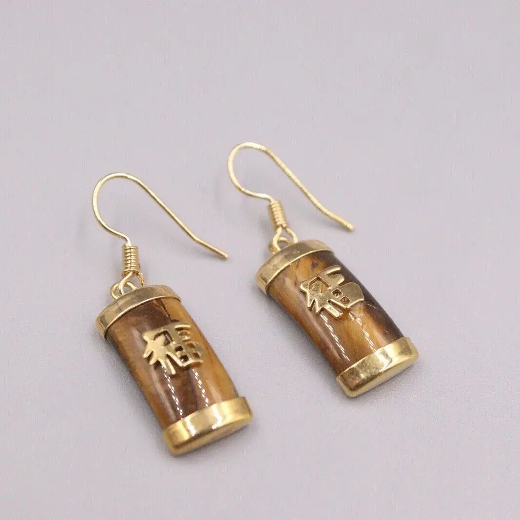 

Новинка, 18K, желтый GP с прямоугольными искусственными глазами, 1,38 дюймов