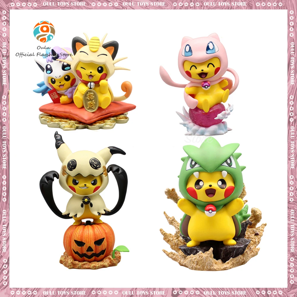 

13cm Pokemon Pikachu Anime Figure Cosplay Pikachu Action Figures Collectible Pvc Figurine Decorations Model Kawaii Doll Toy Gift