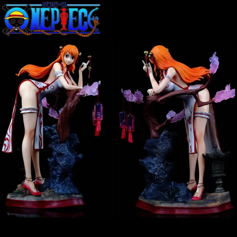 

26cm One Piece Figures Nami Model Dolls Gk Sexy Cheongsam Girl Pvc Anime Action Figure Statue Ornaments Collectible Toys Gifts
