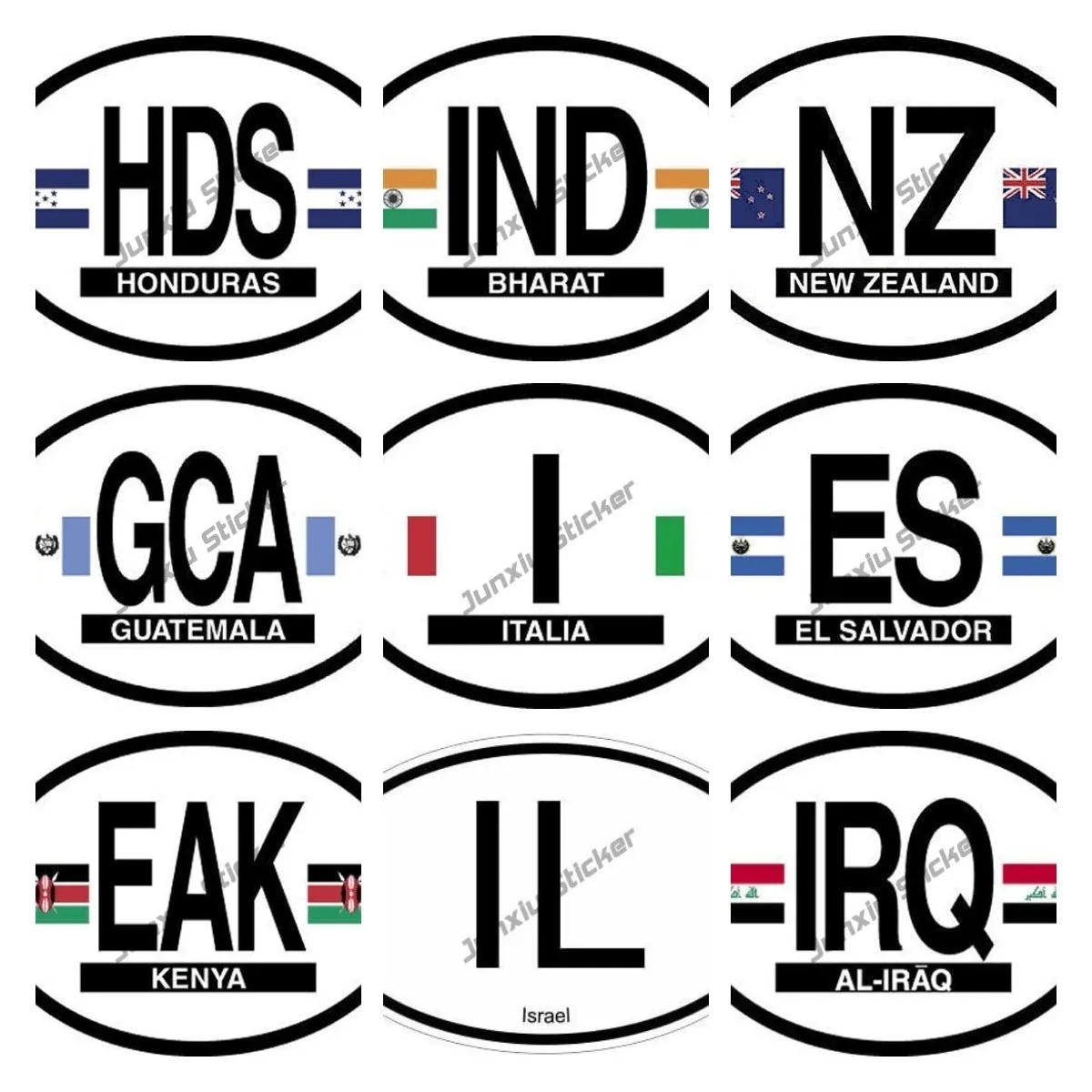 Европейский Флаг значок креативный код страны с флагом Автомобильная наклейка Новая Зеландия Великобритания италия Ирак Кения наклейка s Национальный флаг клейкая наклейка