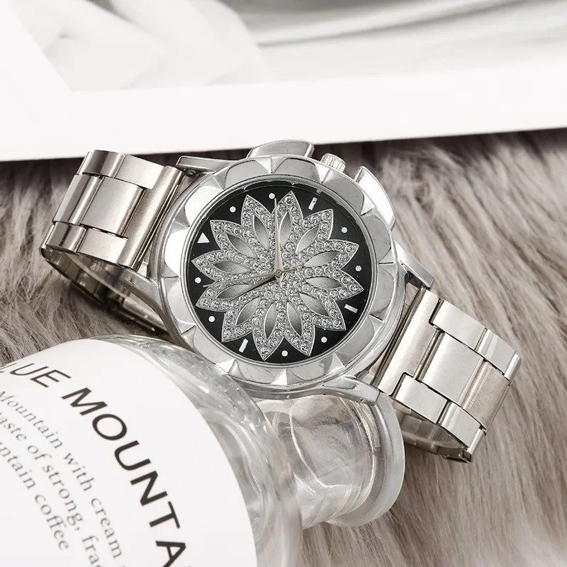 2023 New Fashion Women's Steel Band Wristwatch Business Petal Style Cz Upscale Jewelry Watch Luxury Watch Women Ulzzang