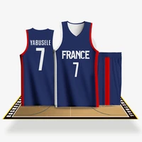 kids basketball kits for boys girls full sublimation france customizable name number printed jerseys shorts training tracksuits