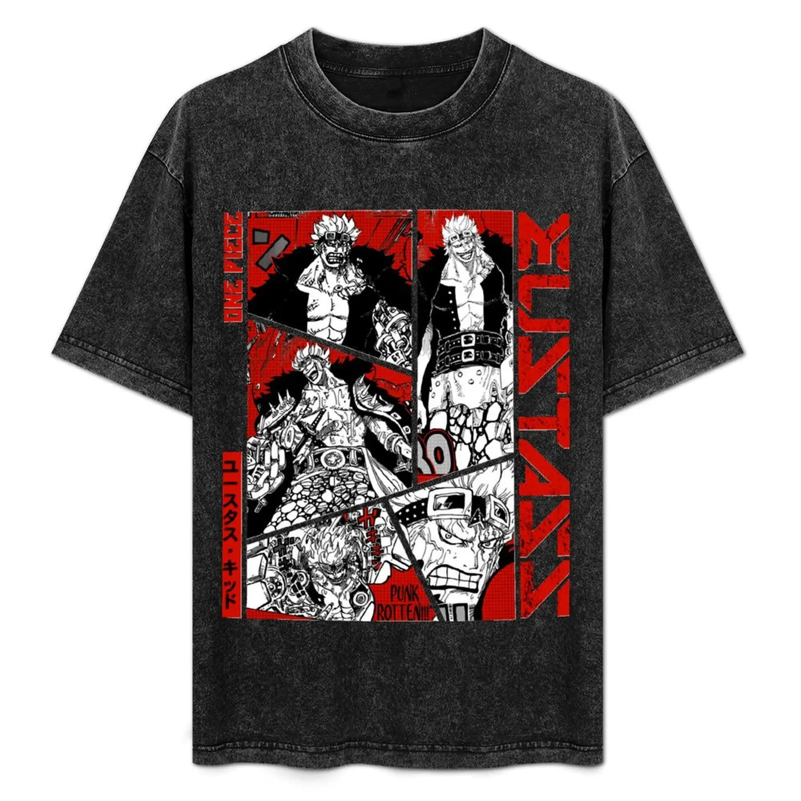 Футболка Eustass Kid Manga Panel футболки на заказ одежда в стиле аниме топы больших