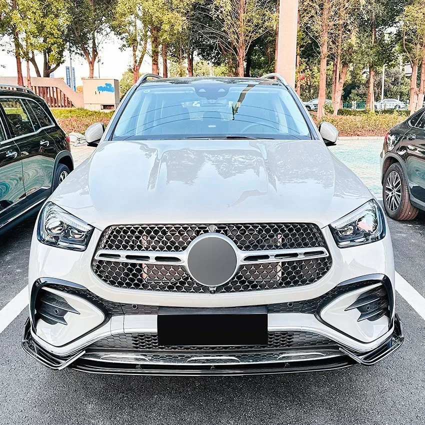 Фото Накладка на передний бампер для Mercedes-Benz GLE Coupe W167 C167 AMG 2024+ (спойлер, нижний диффузор, защитная накладка) №2