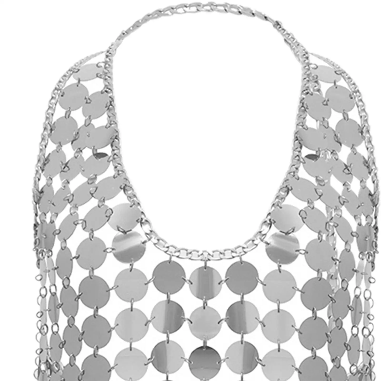 

Sequins Dress Trendy Jumpsuits Lightweight Summer Lingerie Outfits Body Chain for Party Stage Performance Cocktail Festival